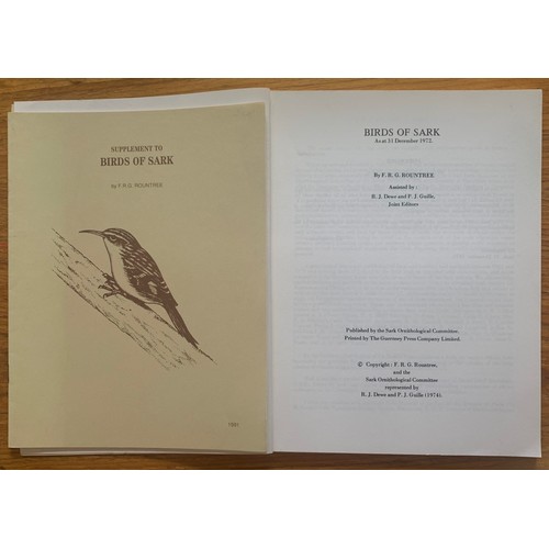 9 - The Birds of Sark, together with the supplement, by F.R.G.Rountree (2).