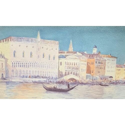 11 - Arthur Bassett Waller (British 1882-1974) Doge's Palace and shipping on the Grand Canal, Venice, wat... 