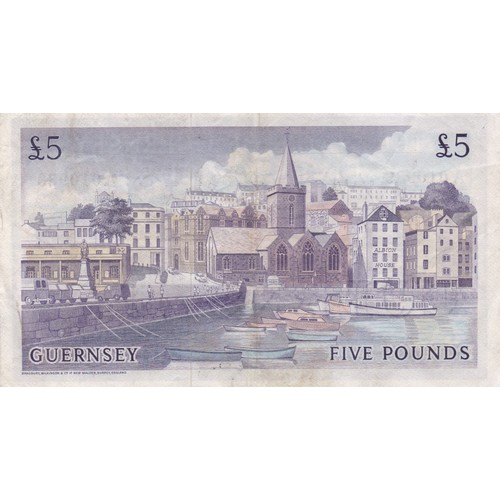 73 - States of Guernsey Banknote, Five Pounds, A Series, Treasurer L.Guilemette.