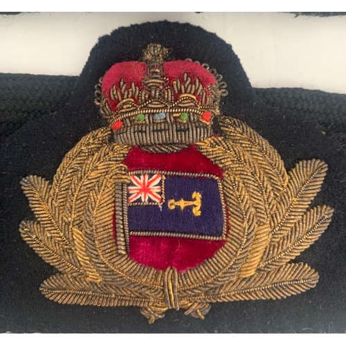 58 - Royal Navy, Maritime Auxiliary Service - Marine Services, Meteorological Officer's cap badge on expa... 