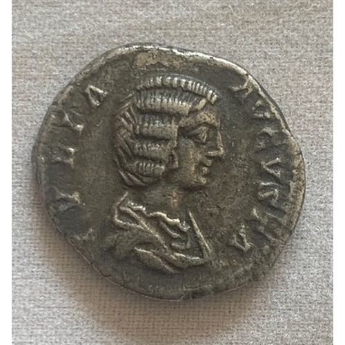 110 - Roman Denarius, Julia Domna, wife of Emperor Septimus circa 211-217 AD.