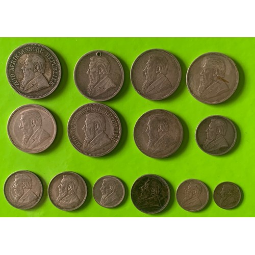 123 - South African silver coins, mostly 19th century.