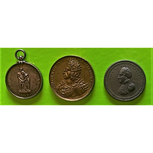 122 - White metal Orphan medal + 2 others (3).