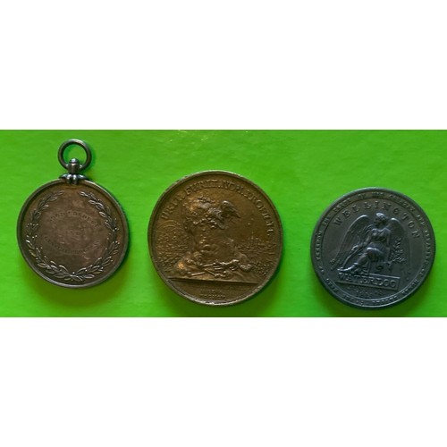 122 - White metal Orphan medal + 2 others (3).