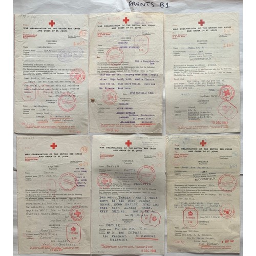 68 - German Occupation of the Channel Islands - A collection of twelve Red Cross messages, Guernsey inter... 