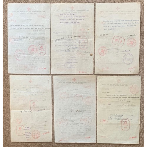 68 - German Occupation of the Channel Islands - A collection of twelve Red Cross messages, Guernsey inter... 