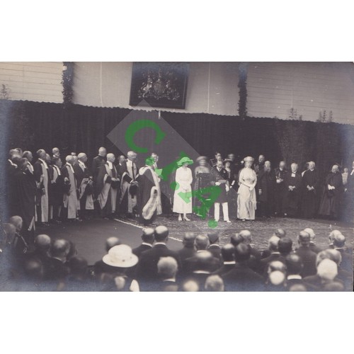 150 - RP postcard, Royal visit of King George V to Guernsey 1921, inside St Georges Hall.