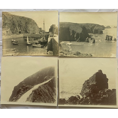 54 - A collection of Sark photographs, harbour, coastal and inland views circa 1900-1910 (9).