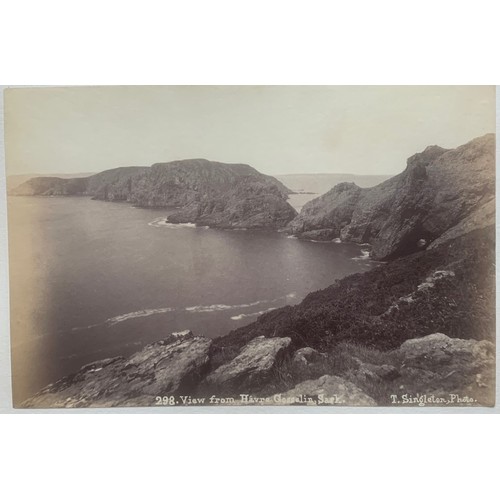 130 - Two Thomas Singleton photographs circa 1880, Cromlech on Little Sark and View from Harve Gosselin Sa... 