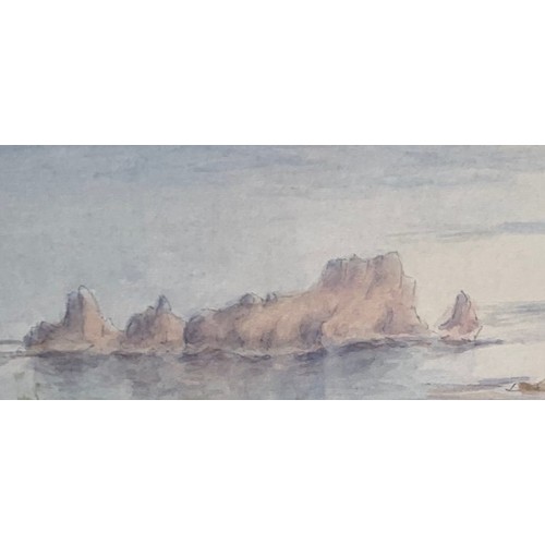 149 - Ethel Sophia Cheeswright, (British 1874-1977) View from the cliffs of Sark, watercolour, signed, 49 ... 