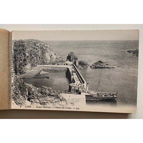 95 - A booklet containing 20 Detachable Sark black and white LL series postcards, some rarer examples ie ... 