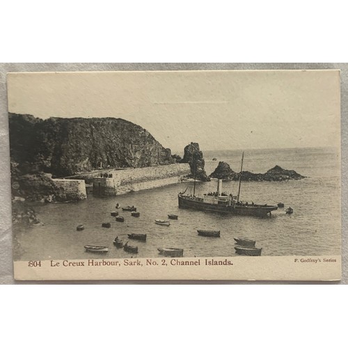 160 - Two P.Godfray series postcards, Seigneurie Sark & Le Creux Harbour Sark (2).