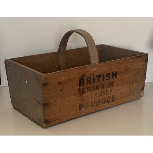 41 - Guernsey Tomato basket, in mostly un-restored condition with original handle, 27.5 cm wide.