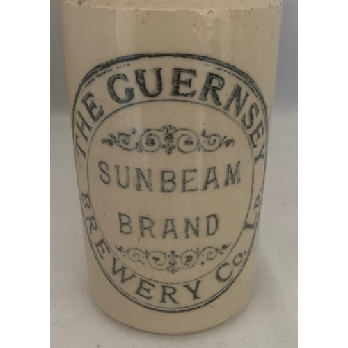 28 - Ginger Beer bottle, The Guernsey Brewery Co Ld. Sunbeam Brand, together with two others of Guernsey ... 