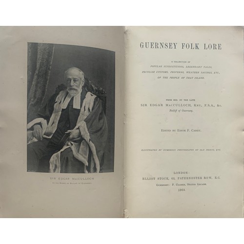 80 - MacCulloch, Sir Edgar, Guernsey Folk Lore, A collection of Popular Superstitions, Legendary Tales, P... 