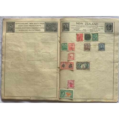 81 - Red Cross Mail Service by Donald McKenzie plus a schoolboy collection stamp album (2).