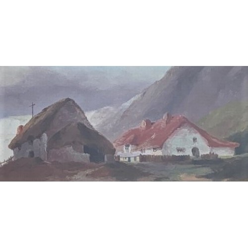 96 - Sarah Louisa Kilpack (British 1839-1909), Fisherman's cottage on the coast, watercolour, signed 27 x... 