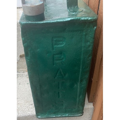 69 - A vintage Pratts petrol can with original brass screw top, 33 cm high. * Esso bought out the company... 