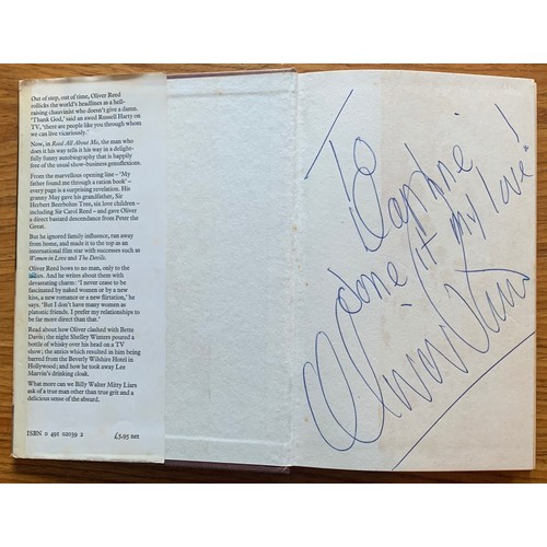 143 - Oliver Reed, Reed All About Me, Autobiography, signed in ballpoint ' To Daphne ! done it my love ! O... 