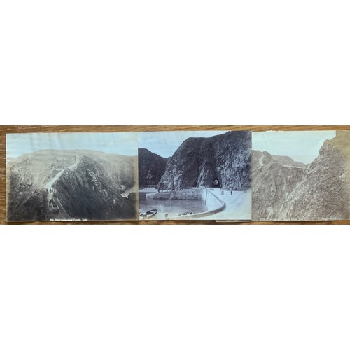 173 - Three late 19th century photographs by Thomas Singleton, The Coupee Sark, side view, The Tunnel, Cre... 