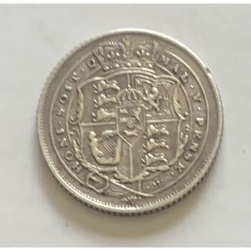 245 - George III sixpence dated 1817, circulated.