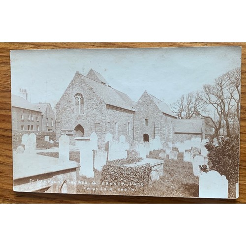 280 - F.W. Guerin real photographic postcard, St Sampson's Church Guernsey circa 1910.