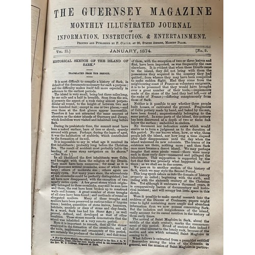 1 - The Guernsey Magazine 1874, with detailed Sark History article.