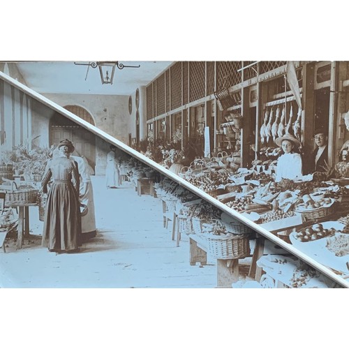 62 - Real photographic postcard, the Guernsey Market, postmarked October 22nd 1904. with unusual backward... 