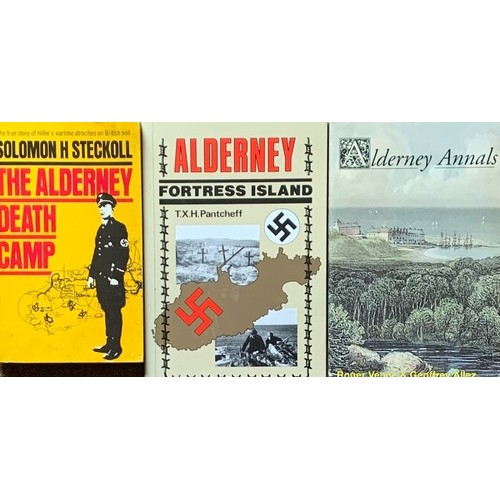 102 - Alderney under German Occupation books including Alderney Fortress Island, plus others of Alderney i... 