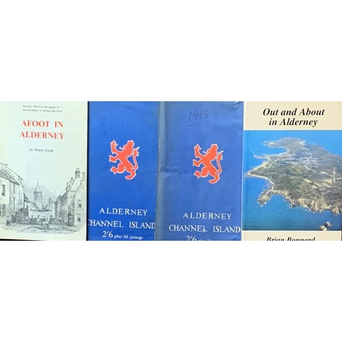 102 - Alderney under German Occupation books including Alderney Fortress Island, plus others of Alderney i... 