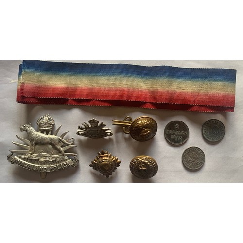 53 - Various Military buttons and badges, plus other items.