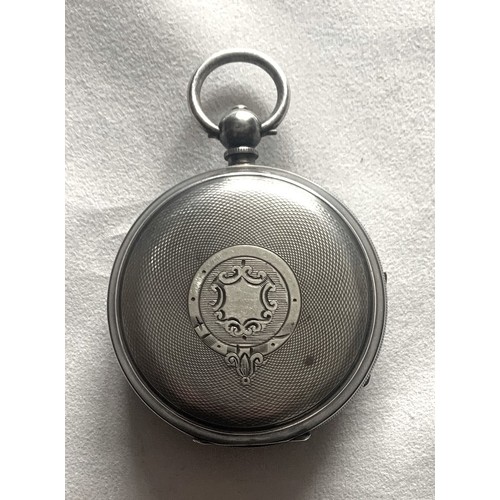 89 - A silver cased pocket watch for spares or scrap, a/f.