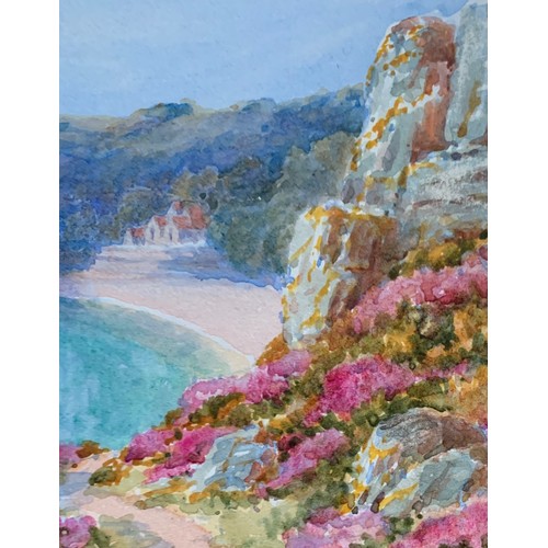 151 - Jessie M.Hilson (Active 1890-1910) Exh. RSA and Walker Art Gallery, St Brelade Bay Jersey, watercolo... 