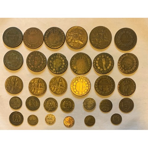 185 - A collection of various French coins dated 1787-1916 (31).