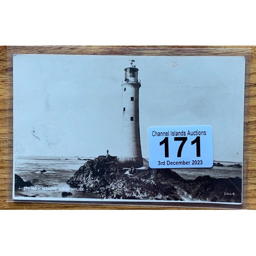 171 - RP postcard by D. & T. Gaudin, Smith Street, Guernsey, Hanois Lighthouse Guernsey.