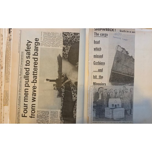 229 - A scrap album - press cuttings of Channel Islands shipping interest.