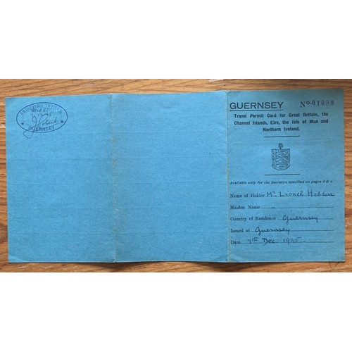 246 - Guernsey Travel Permit December 1945.