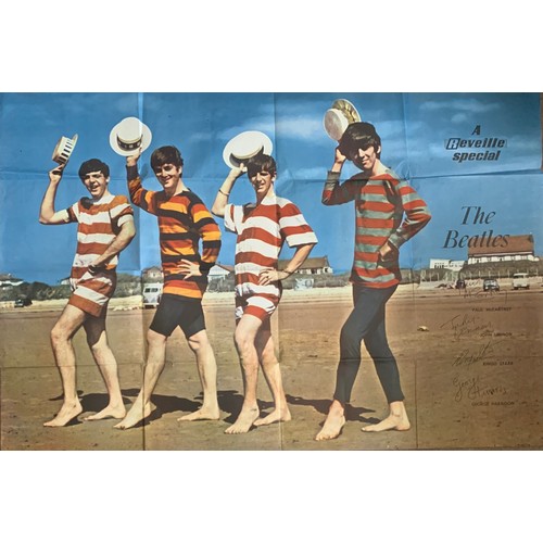 250 - An original Beatles Poster from 1963, printed by The Reveille Magazine, depicting The Fab Four dress... 