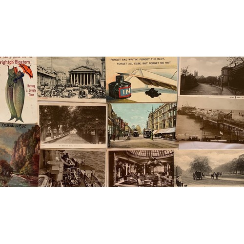 277 - Collection of various UK Topographical postcards a/f some p/u (approx 66).