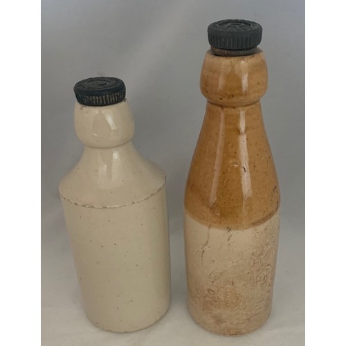 20 - Two stoneware Ginger Beer bottles, Collenette Guernsey and R.W.Randall Guernsey (2).