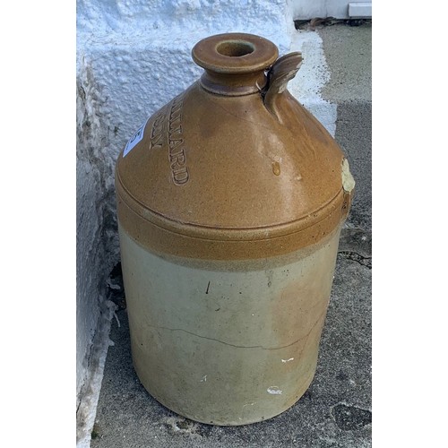 45 - * Restoration project. Stoneware two tone flagon by George Skey Wilncote Works Tamworth, impressed '... 