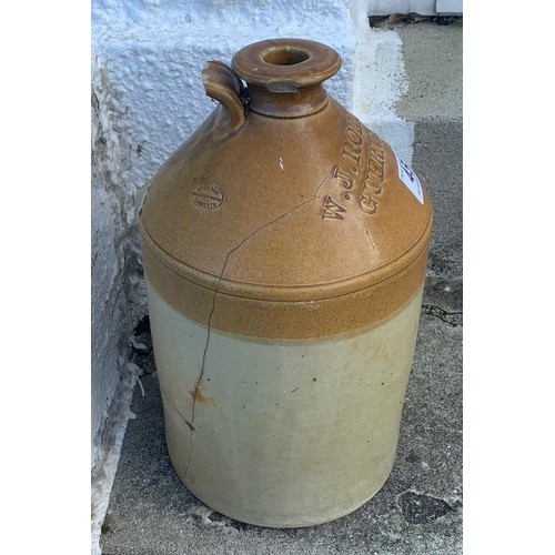 45 - * Restoration project. Stoneware two tone flagon by George Skey Wilncote Works Tamworth, impressed '... 