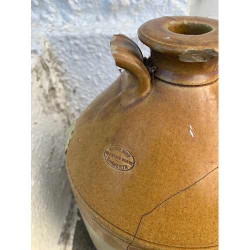 45 - * Restoration project. Stoneware two tone flagon by George Skey Wilncote Works Tamworth, impressed '... 