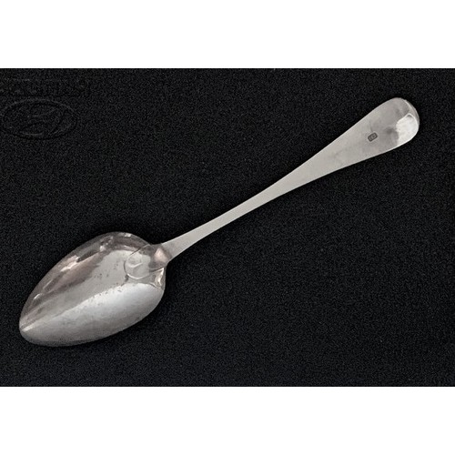 115 - A Channel Islands silver spoon by IQ (Jacques Quesnel I & II, Jersey 1780-1843) makers mark struck o... 