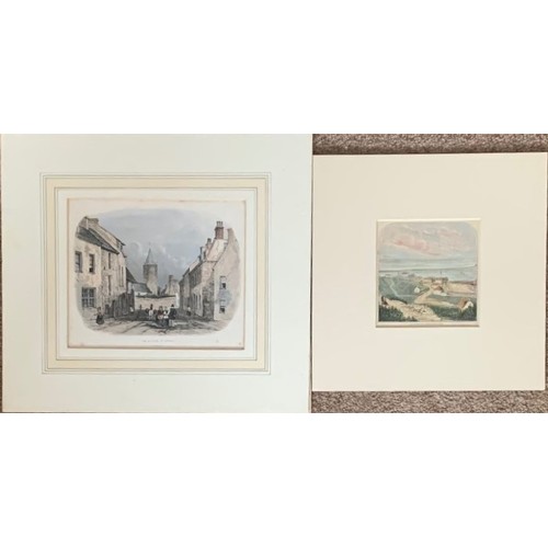 136 - A collection of six Alderney prints, with cardboard mounts (6).