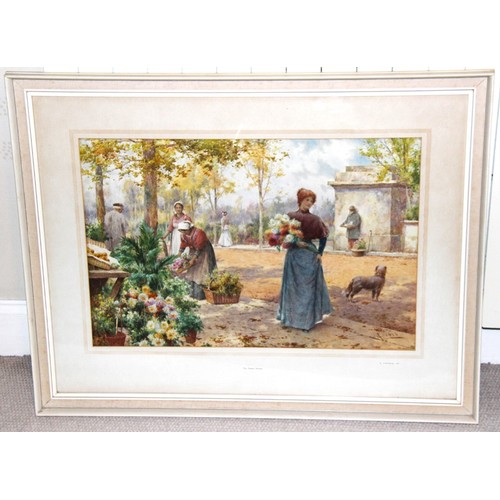 150 - Alfred Glendenning Junior (British 1861-1907) The Flower Market Boulogne, watercolour signed with mo... 