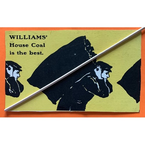 162 - Guernsey Advertising postcard, Williams House Coal is the best, with printed back, F.G.Williams Espl... 