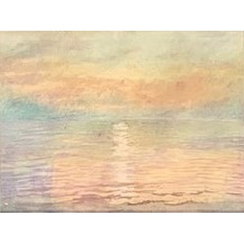 130 - William John Caparne (British 1856-1940) Sunset on the west coast of Guernsey, watercolour, 13 x 16.... 