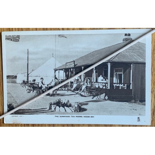 16 - Printed postcard by Tucks, The Sunnyside Tea Rooms, Vazon, Guernsey.