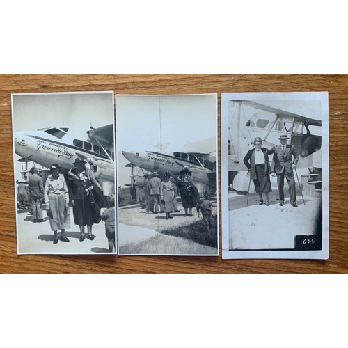 40 - Four Alderney postcards of aviation interest, St Catherine's Bay GACZN in Alderney, together with th... 